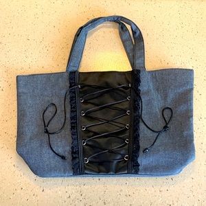 Victoria Secret denim & lace bag